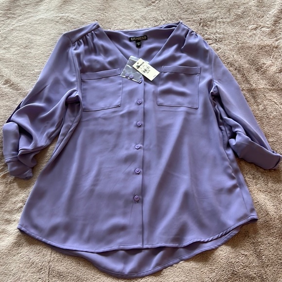 Express portofino top. Pastel purple/lilac. Size XS. NWT. - Picture 3 of 4